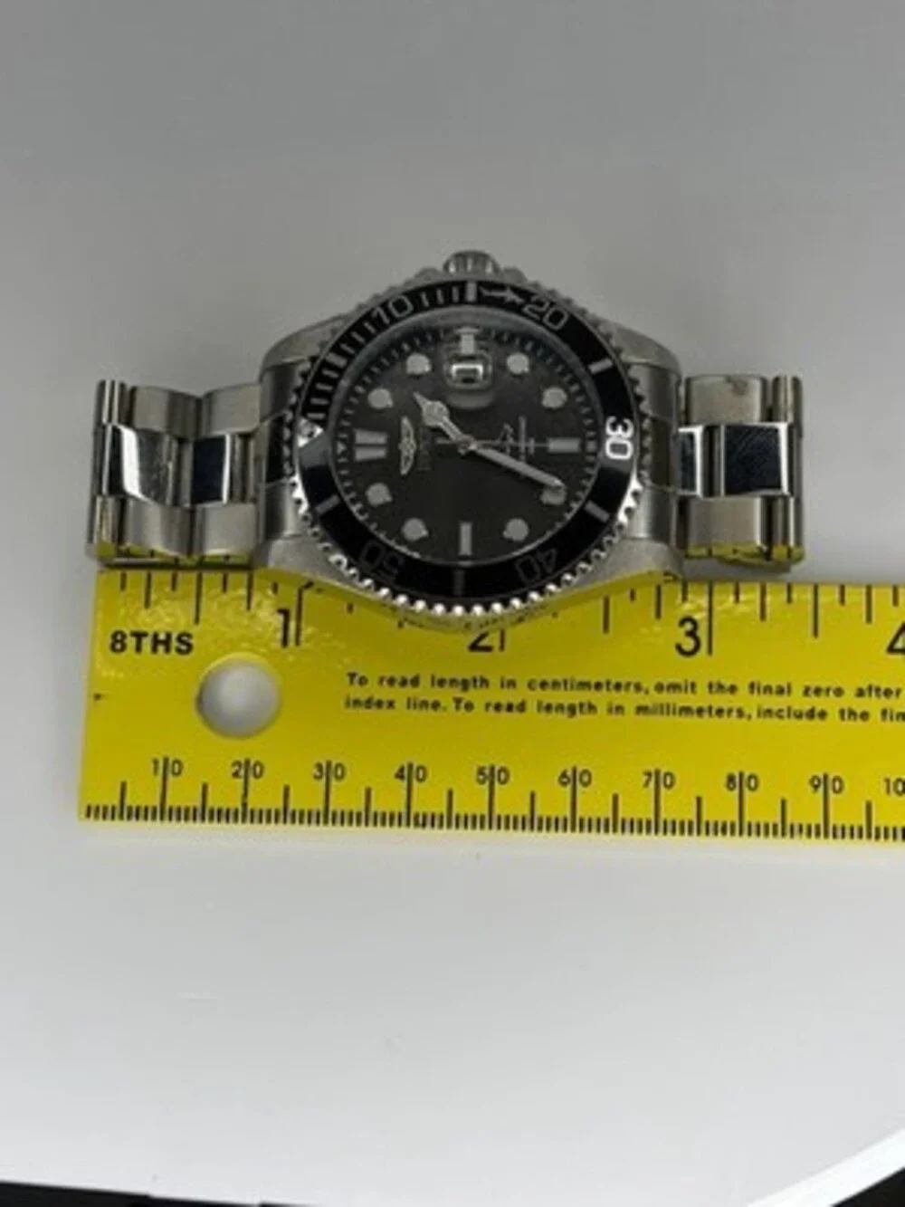 Invicta Pro Diver Shark Edition 43mm Black Dial Stainless Steel Watch 100M